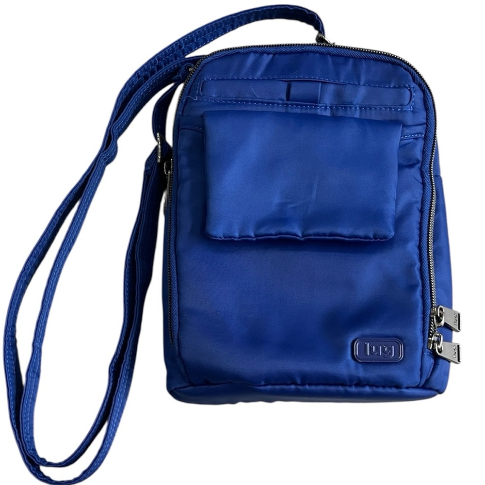Lug Pitter Patter Blue Crossbody Bag RFID‎ Travel Organizer Purse Adjustable